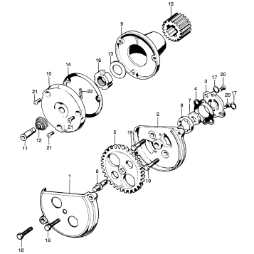 OIL FILTER ROTOR + OIL PUMP