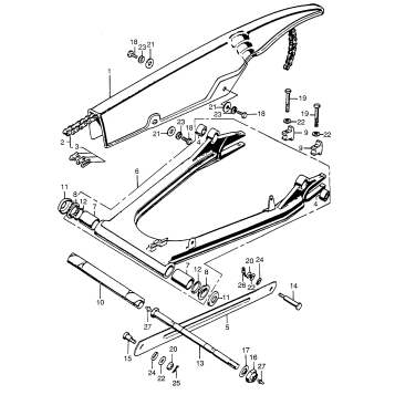 SWINGARM + CHAIN CASE