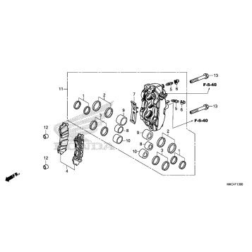 LEFT FRONT BRAKE CALIPER