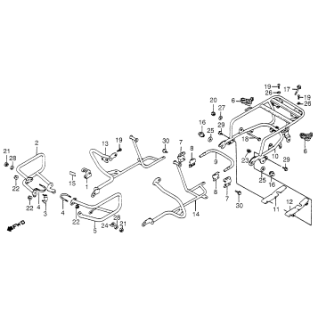 ENGINE GUARD + SADDLEBAG STAY