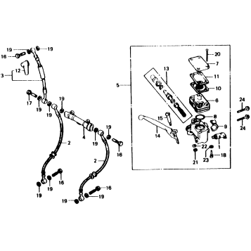 FRONT BRAKE MASTER CYLINDER 79-80