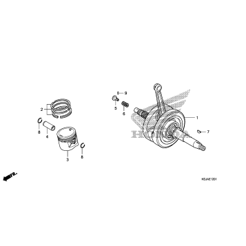 CRANKSHAFT + PISTON (CRF100F)
