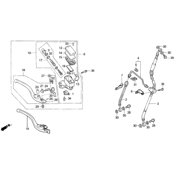 F2 FR. BRAKE MASTER CYL. 91-94