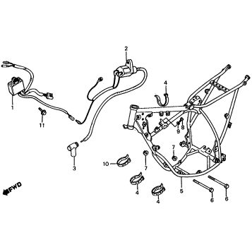 FRAME + IGNITION COIL 84