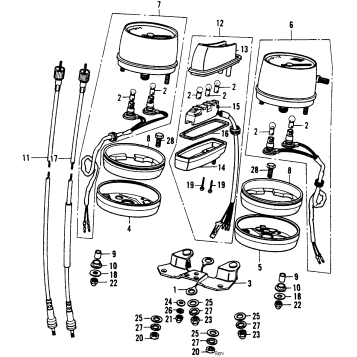 SPEEDOMETER + TACHOMETER K6-K7