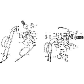 CONTROL LEVERS + SWITCHES + CABLES