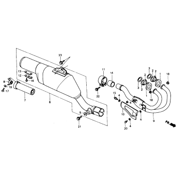 EXHAUST MUFFLER 85-87