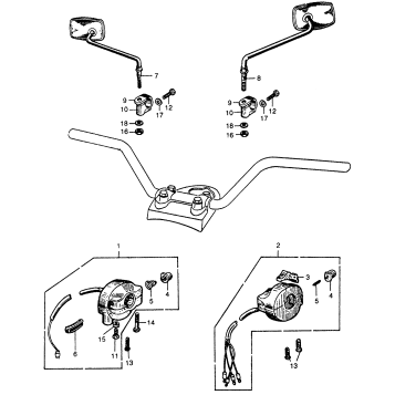 DIMMER SWITCH + STARTER SWITCH (1) + MIRRORS