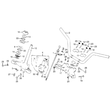 HANDLEBAR + TOP BRIDGE + STEERING STEM