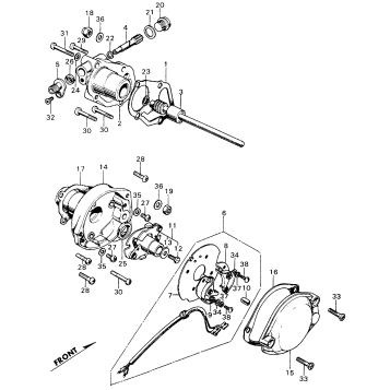 TACHOMETER GEAR BOX + POINTS BASE + POINTS