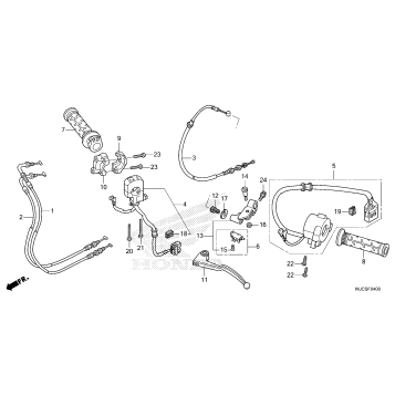 HANDLE LEVER@SWITCH@CABLE