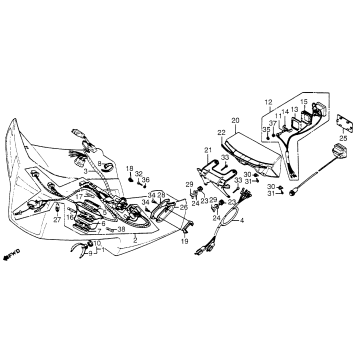 GL1100A FAIRING WIRE HARNESS