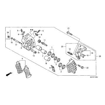 FR. BRAKE CALIPER (R.)