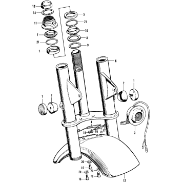 FRONT FORK + FRONT FENDER