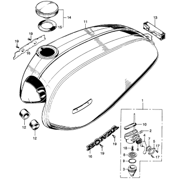 FUEL TANK + FUEL VALVE