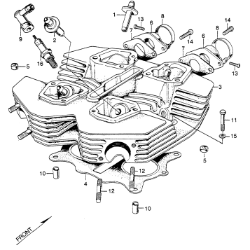 CYLINDER HEAD + SPARK PLUG