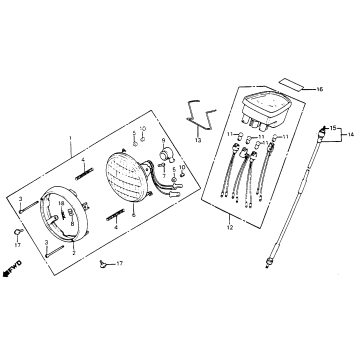 HEADLIGHT + SPEEDOMETER