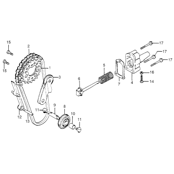 CAM CHAIN + TENSIONER