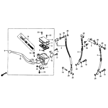 FRONT BRAKE MASTER + CYLINDER
