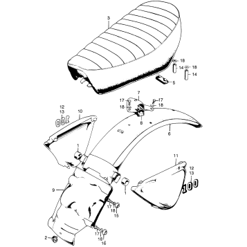 SEAT + REAR FENDER + SIDE COVER