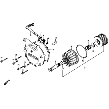 CLUTCH COVER + OIL FILTER