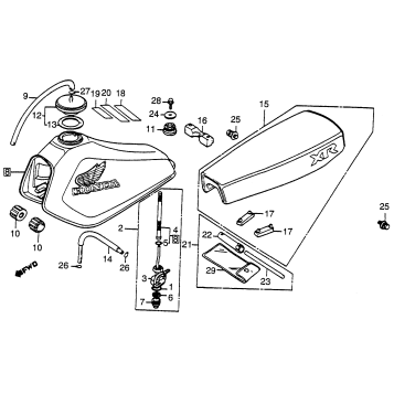 FUEL TANK + SEAT 83-84