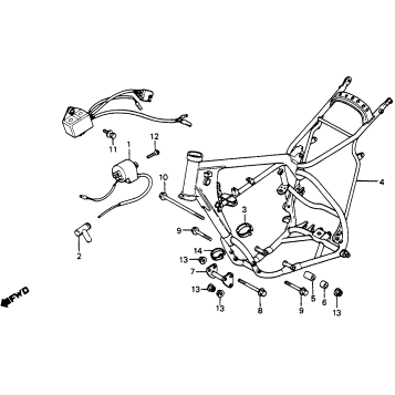 FRAME + IGNITION COIL 81