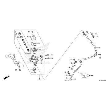 FRONT BRAKE MASTER       CYLINDER (CMX500)