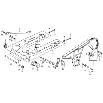 SWINGARM + CHAIN CASE