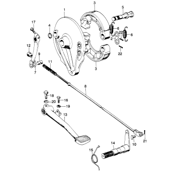 REAR BRAKE PEDAL + PANEL