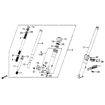 XL500S FRONT FORK 79-81