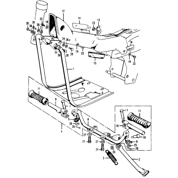 MAIN PIPE COVER + CRANKCASEPROTECTOR + STEP BAR