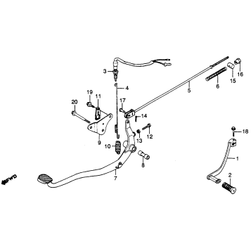 BRAKE PEDAL + GEARSHIFT PEDAL
