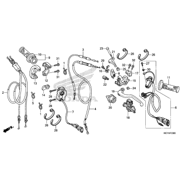 HANDLE LEVER + SWITCH + CABLE