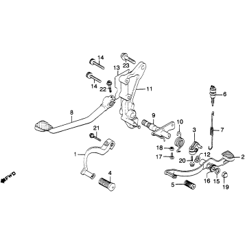 CHANGE PEDAL + BRAKE PEDAL