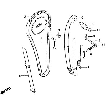 CAM CHAIN + TENSIONER