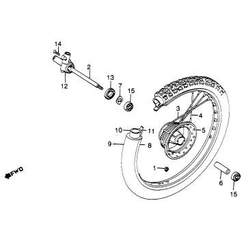 XL500R FRONT WHEEL 82