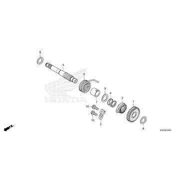 KICK STARTER SPINDLE