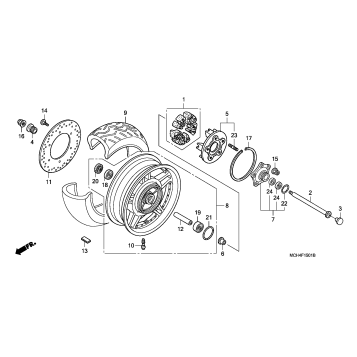 REAR WHEEL (VTX1800F)