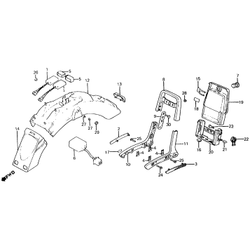 REAR FENDER + SPARK UNIT