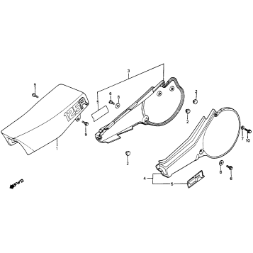 SEAT + SIDE COVER 81-82