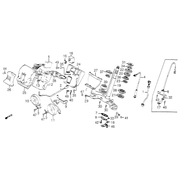 STEERING STEM + HORN