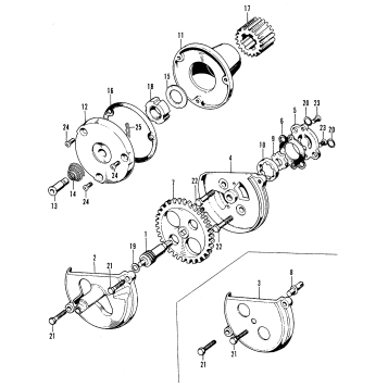 OIL FILTER ROTOR + OIL PUMP