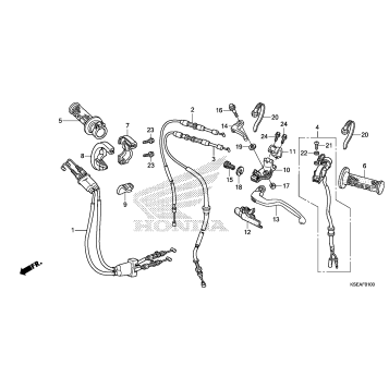 HANDLE LEVER + SWITCH + CABLE