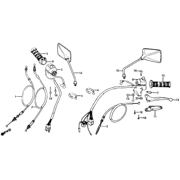 CONTROL LEVERS + CABLES + SWITCHES