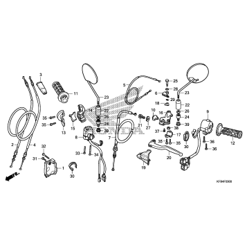 HANDLE LEVER + SWITCH + CABLE