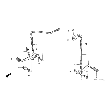 BRAKE PEDAL + CHANGE PEDAL