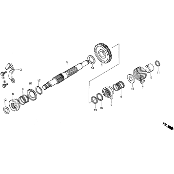KICK STARTER SPINDLE