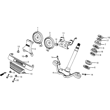 VT500C STEERING STEM 85-86