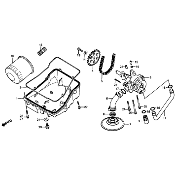 OIL FILTER + OIL PAN + OIL PUMP